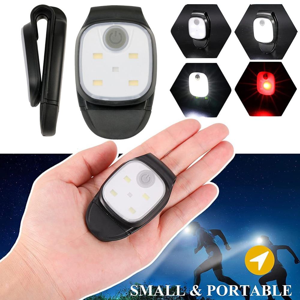 Laufsicherheitswarnung Wiederaufladbare LED-Clip-Taschenlampe 4 Beleuchtungsmodi Kappenlampe Clip-Lampe