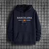 Autumn Winter Male Trendy Casual Streetwear Hoody Barcelona Print Mens Hoodie Urban Streetwear Fashion Hip Hop Hooded Sweatshirt