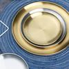Picnic Plate Multifunctional Dinner Plate Stainless Steel Dinner Plates for Home Kitchen Outdoor Camping Bbq Round for Snacks