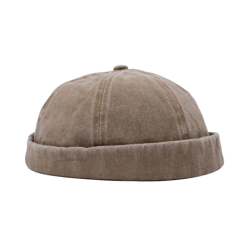 

Шапка бини без полей Yuppie - Ретро выстиранная хлопковая матросская шапка, Уличный тренд. Medium (56-58cm) хаки