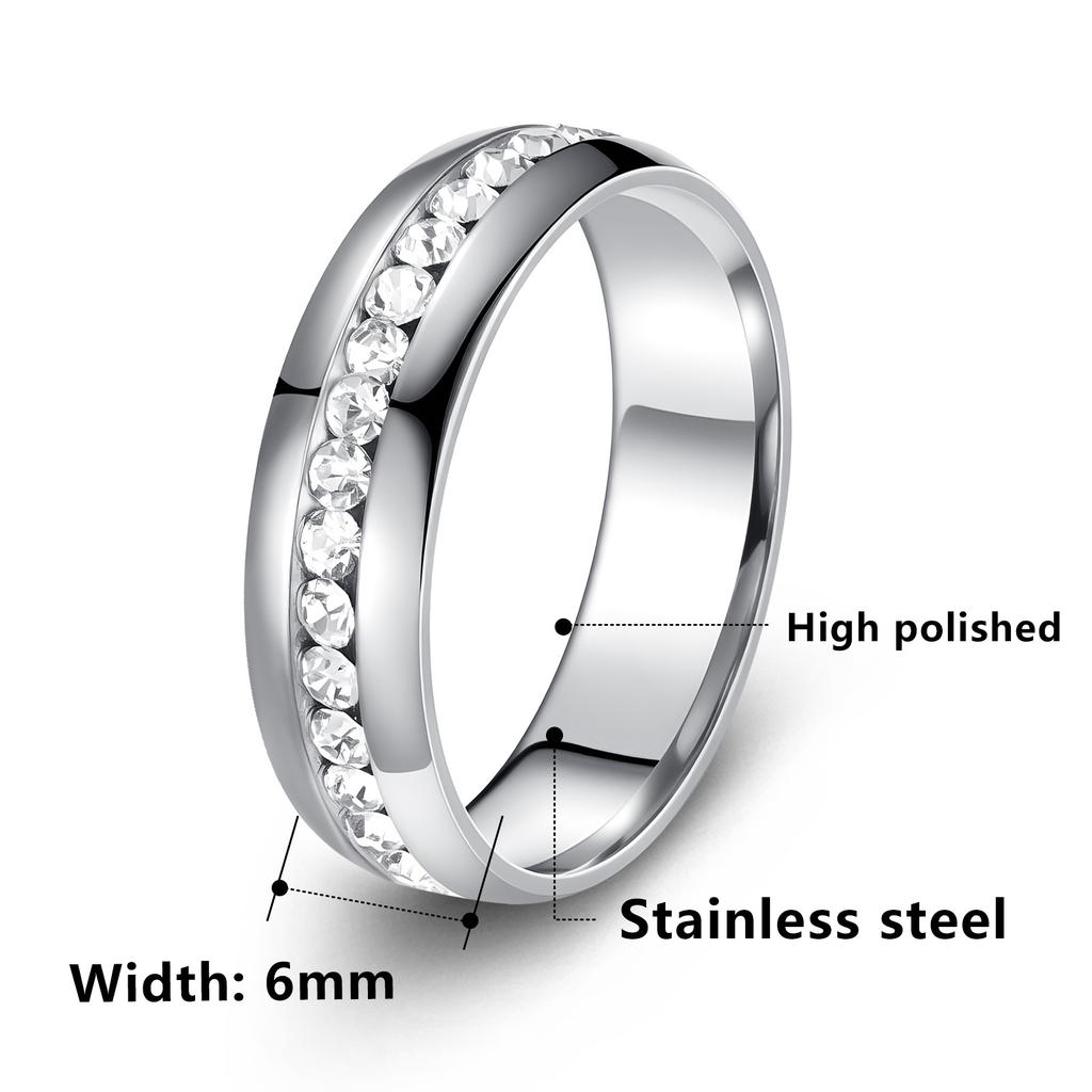 Fashionable Single Row Rings, European and American Hand-made Trinkets