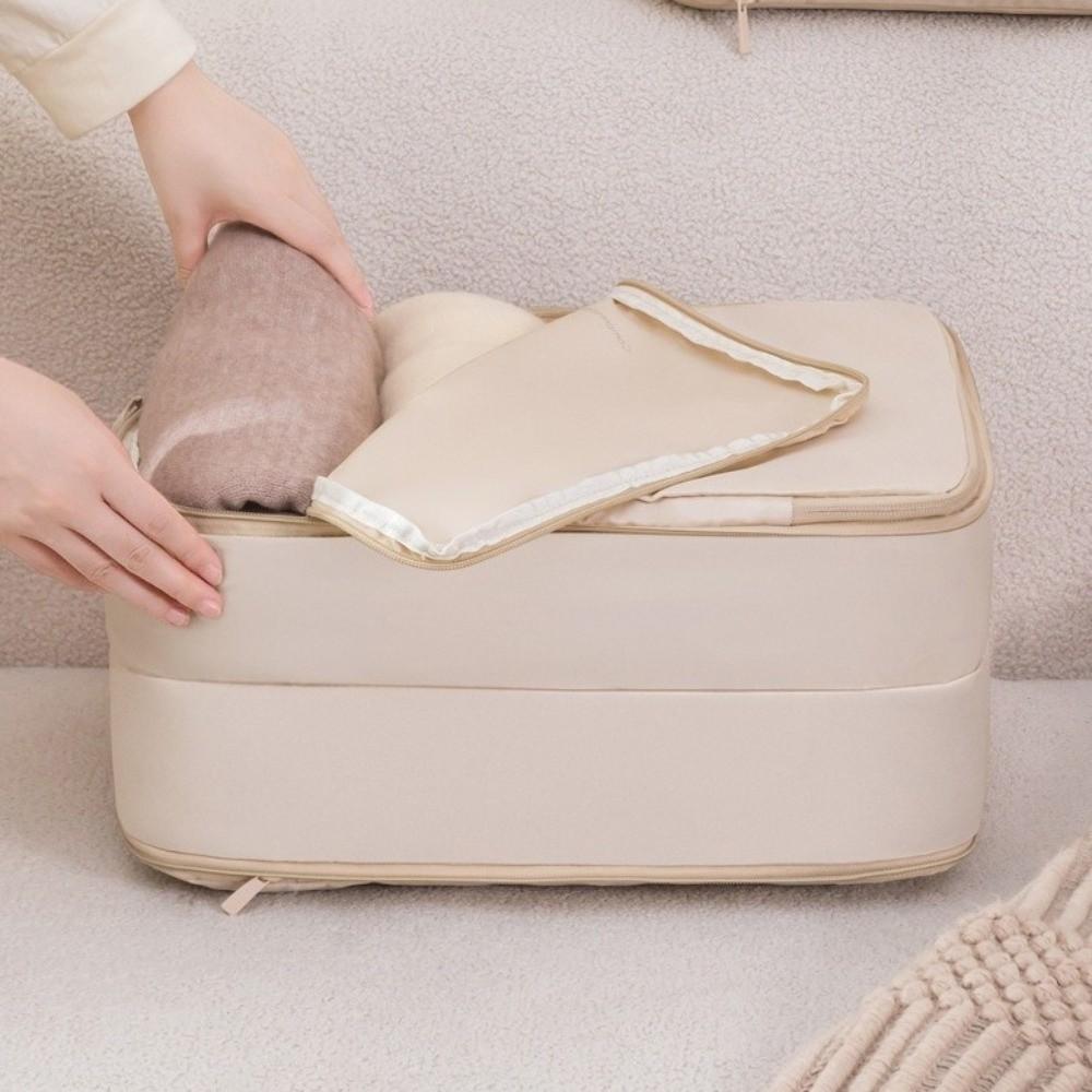 Large Capacity Down Jacket Storage Bag Foldable Travel Luggage Bag Clothes Packing Cube Suitcase