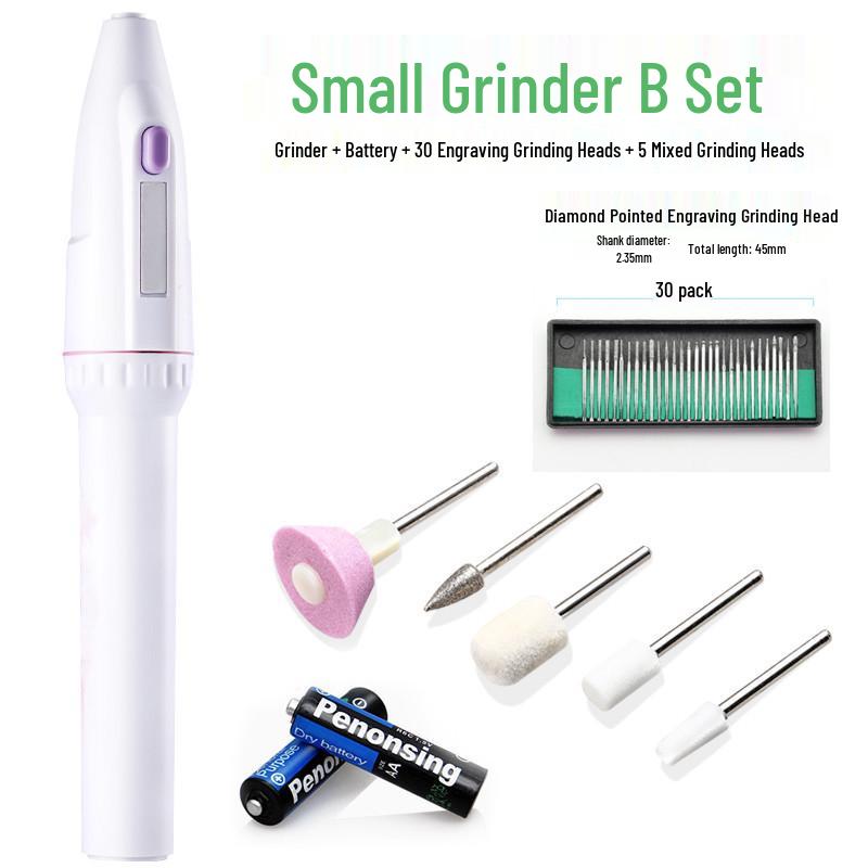 Handheld Electric Mini Grinder for Nail Polishing, Tooth Care, Jade Polishing, Drilling, and Engraving