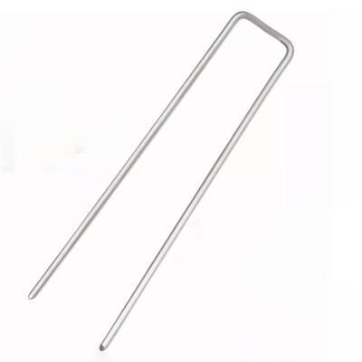50PCS U Type Turf Nails Galvanized Steel Rust Proof Garden Stakes for Securing Fences Weed Barrier