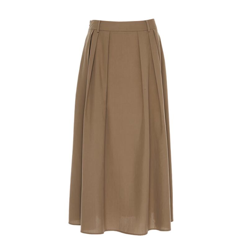 Gejin Pleated A-line Midi Skirt M