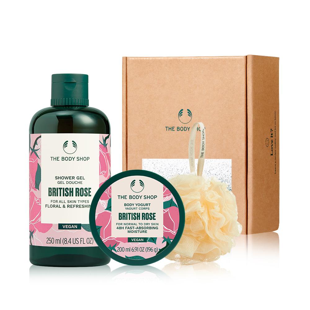 [The Body Shop] British Rose Shower Gel & Body Yogurt 2-Piece Gift Set