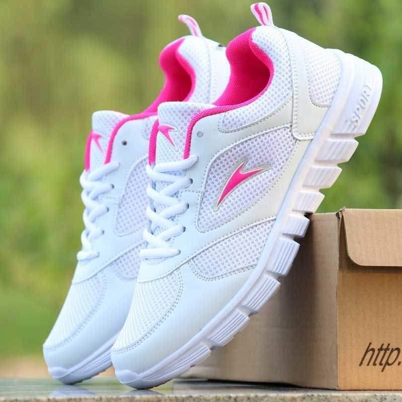 Waterproof Casual Leather Surface White Running Shoes White Ball Shoes Tennis Shoes