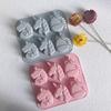 6 Cavity 3D Different Pegasus-Shaped Silicone Mold Fondant Candy Chocolate Mould Handmade Soap Ice Cube Molds Cake Decoration