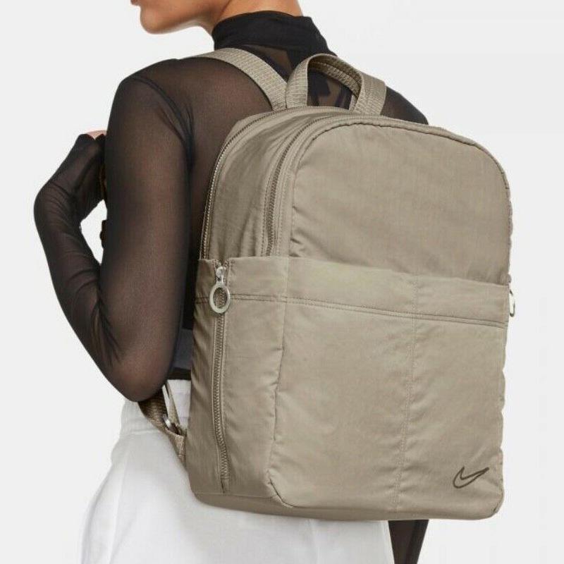 Nike Nylon Fabric Backpack Regular Unisex Light Khaki Casual CV0061-230