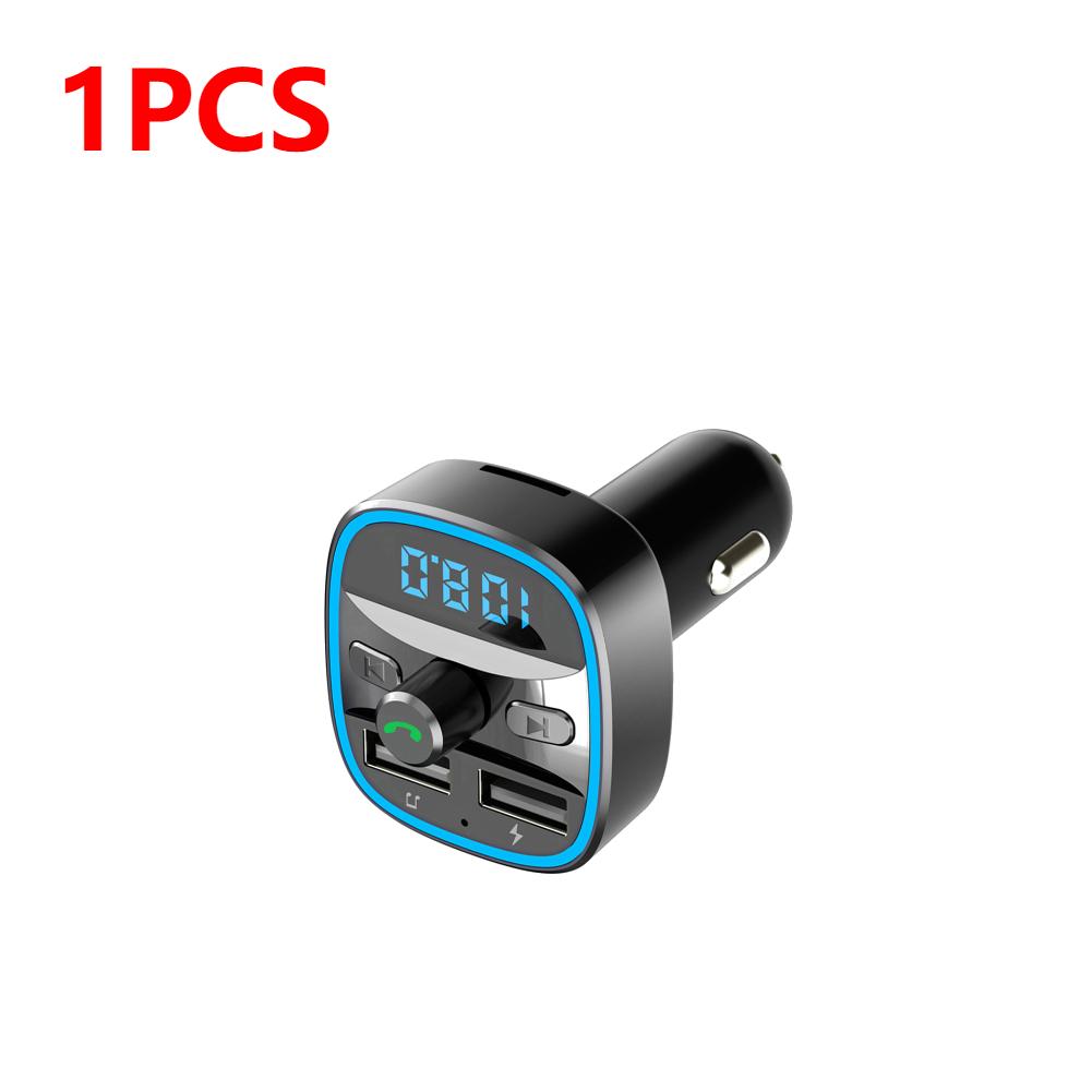 

Portable Car Bluetooth-compatible 5.0 FM Transmitter Car MP3 Player Audio Receiver Fast Charging Wireless Car Dual USB Charger