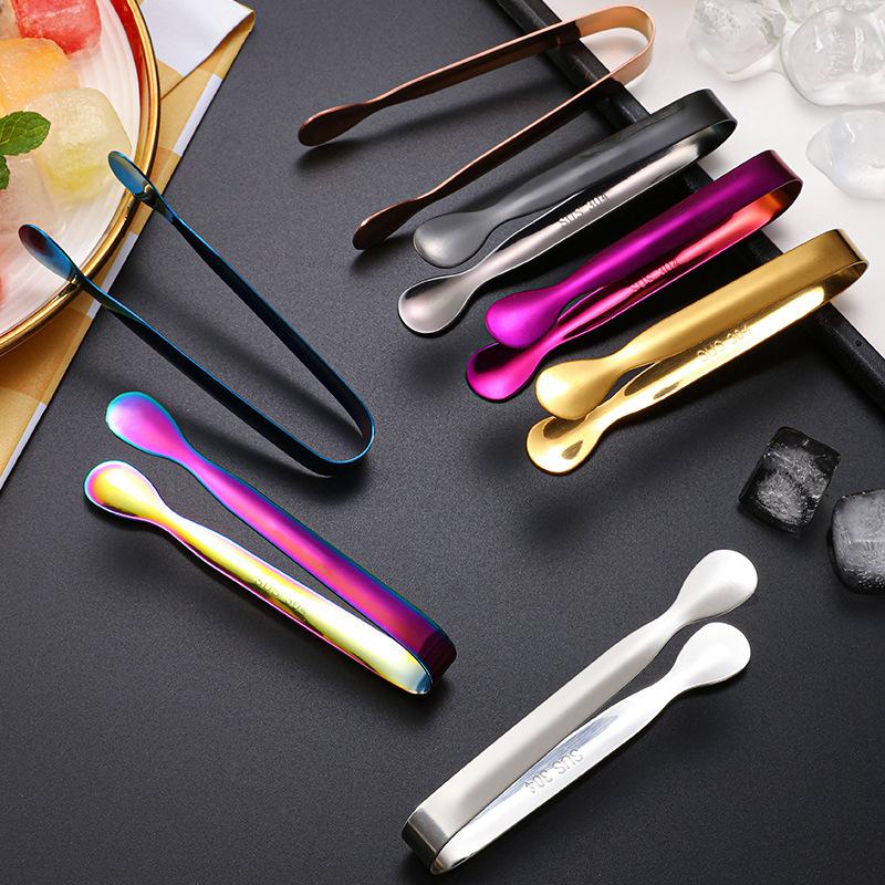 304 Stainless Steel Food Grade Ice Clip Thicken Metal Non-slip Food Dessert Clamp Also for Bakhoor OUDH Incense Tongs 1 Pieces