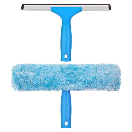 MR.SIGA Professional Window Cleaning Set - Window Cleaning Squeegee & Microfiber Window Washer, 25cm