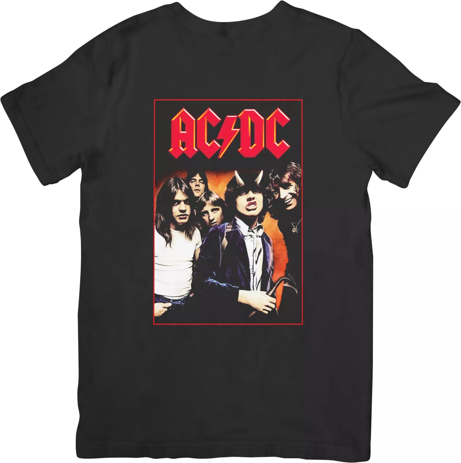 

Музыка AC/DC Унисекс Футболка из качественного хлопка черного цвета для мужчин и женщин L