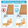Durable American Spring Hinge Iron With Screws Self Closing Hinges Rustproof Offset Hydraulic Buffer Hinge Hardware Accessories