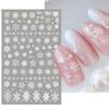 Snö Jul Nagelklistermärken Blomväxter Nagelkonstdekaler Blommiga Löv Spring Sliders Manikyrdekor