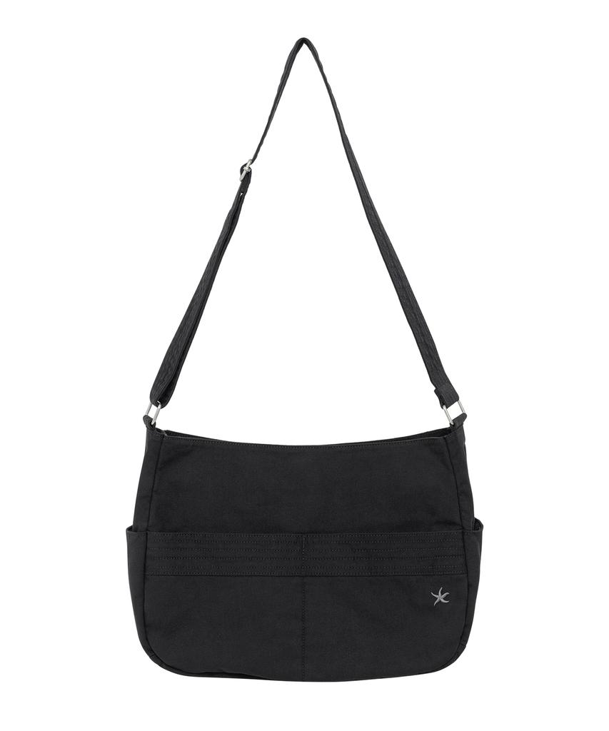 The Coldest Moment Tcm Stitch Washed Cross Bag (Black)