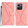 For Oppo A5x 5G/4G Case Skin Touch Lines Imprinted PU Leather Flip Phone Cover