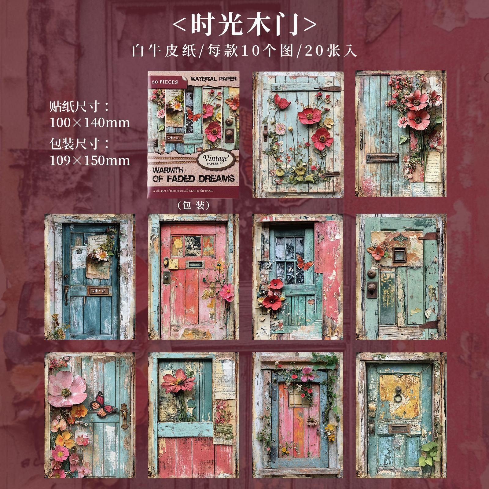 

20 - Sheet Vintage Creative Background Paper, with Retro Patterns for Hand Account, Scrapbook and DIY Crafts