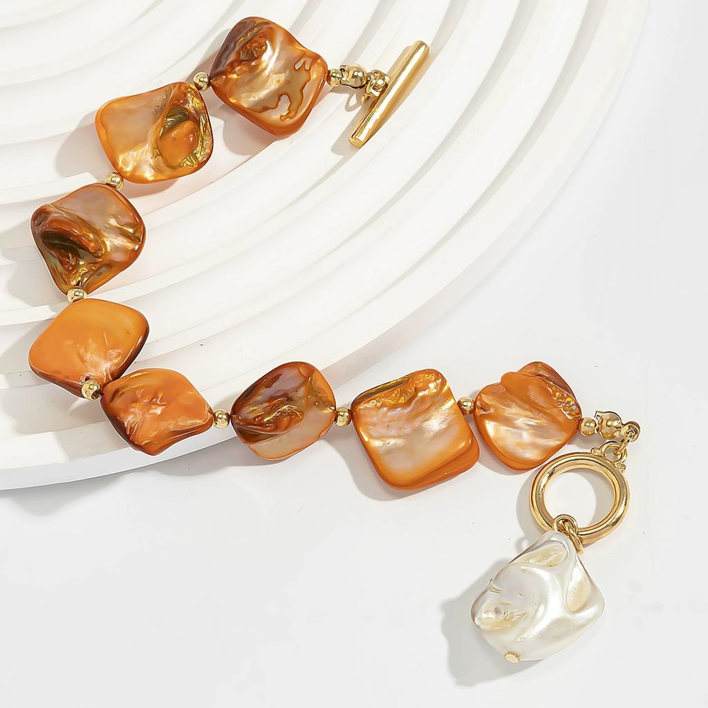 Irregular Shell OT Buckle Bracelet Necklace Female, Seaside Vacation Travel Accessories