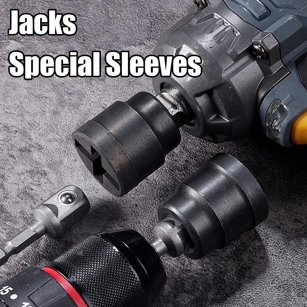 Car Jack Adapter Socket Converter for Scissor Car Jack Heavy-Duty Tool Change Converter Rust-Resistant Accessories Attachment
