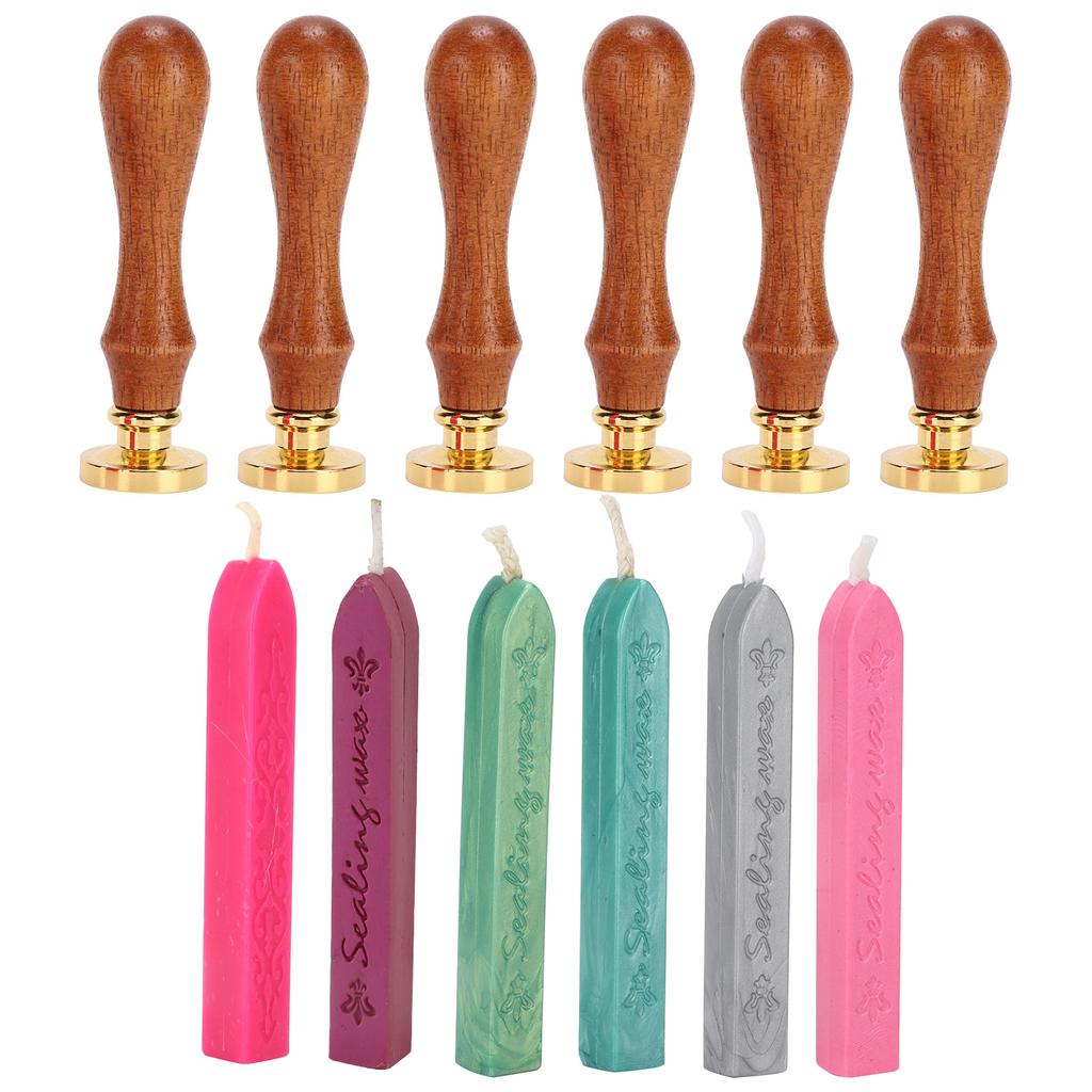 Wax Seal Stamp Kit Clear Pattern Simplicity DIY Classic Sealing Kit for Envelopes Invitations Weddin