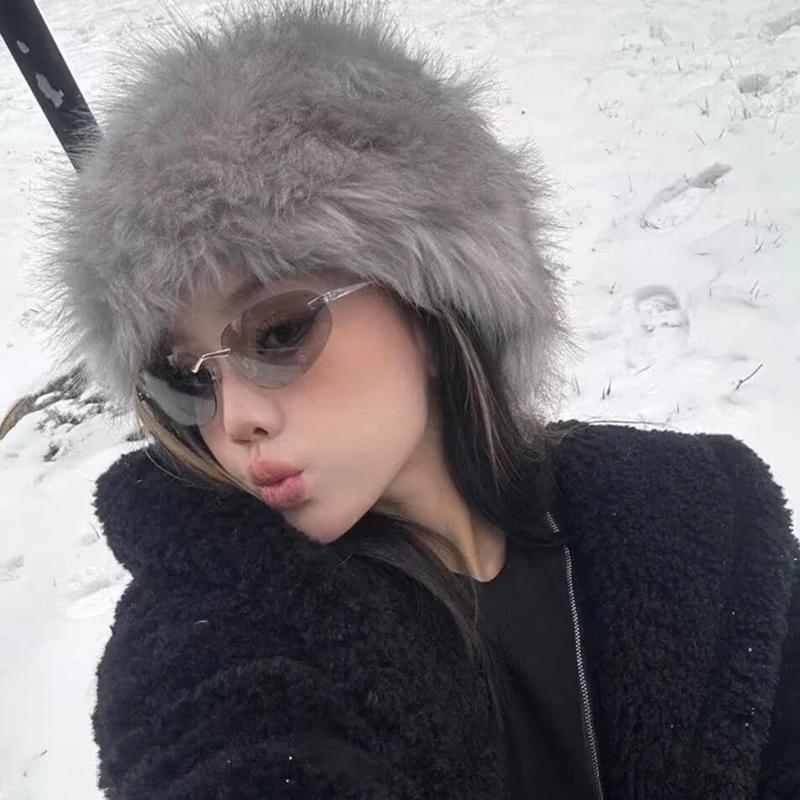 Y2K Vintage Rivet Metal Rimless Sunglasses Women For Men Sun Glasses Punk Luxury Brand Designer Popular Future Shades UV400