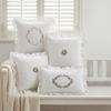 French-style Vintage Lace Embroidered Washed Cotton Lumbar Pillow White Ruffled Decorative Throw Cushion Plants Flowers Pattern