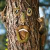 Tree Faces Decor Outdoor,Outdoor Statues Old Man Tree Hugger Bark Ghost Face Decoration Funny Yard Art,Tree Decorations