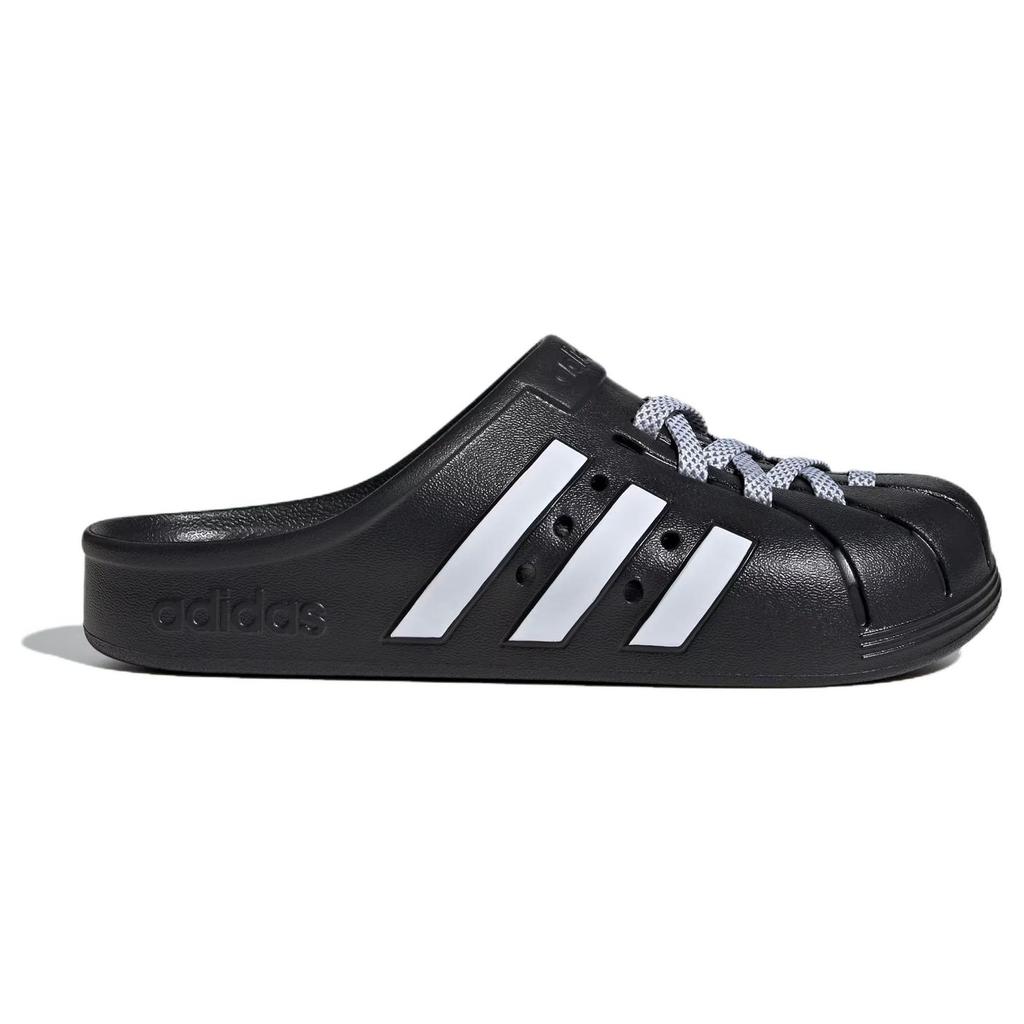 Adidas Adilette Clog Black White Laces Unisex Sneakers Core-Black Footwear-White JH9848