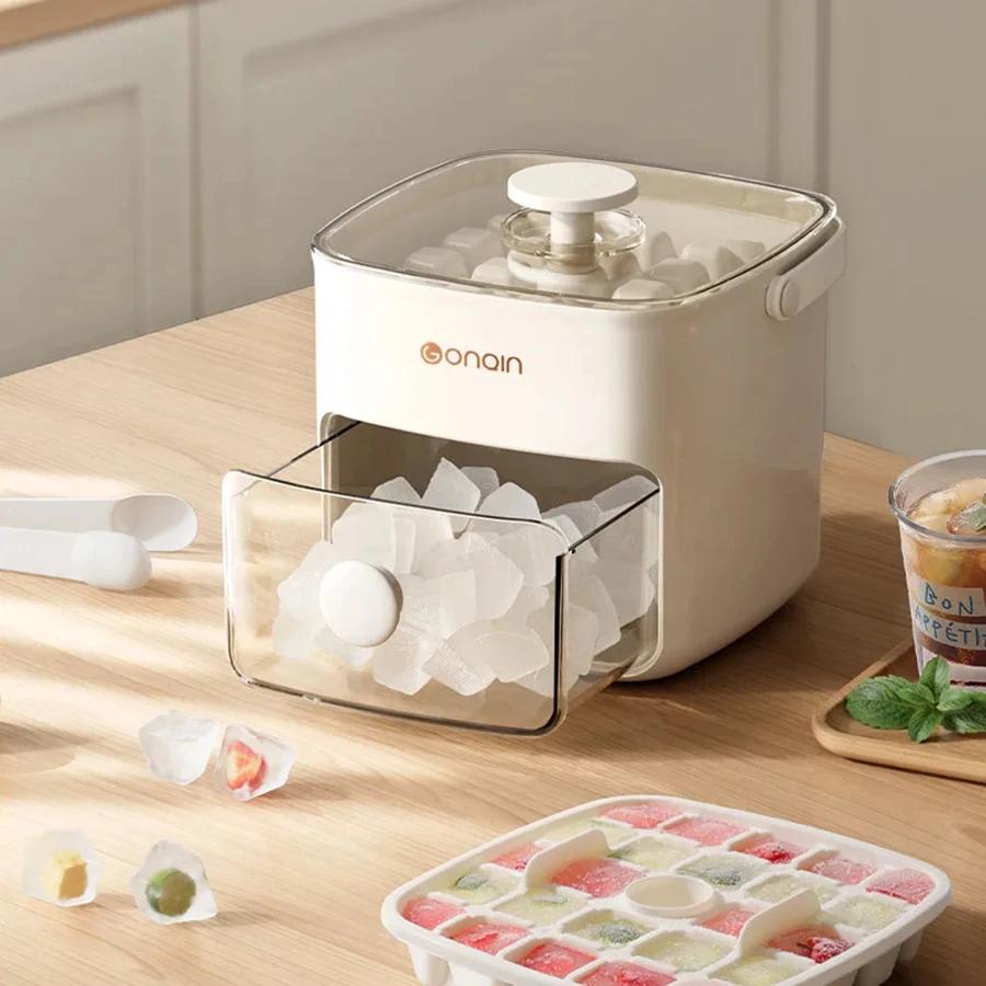 

Новая 48-секционная форма для льда, бытовая, летняя, с одним нажатием, тип конструкции, большая емкость, легкоочищаемая форма для приготовления льда, льдогенератор для фруктового льда