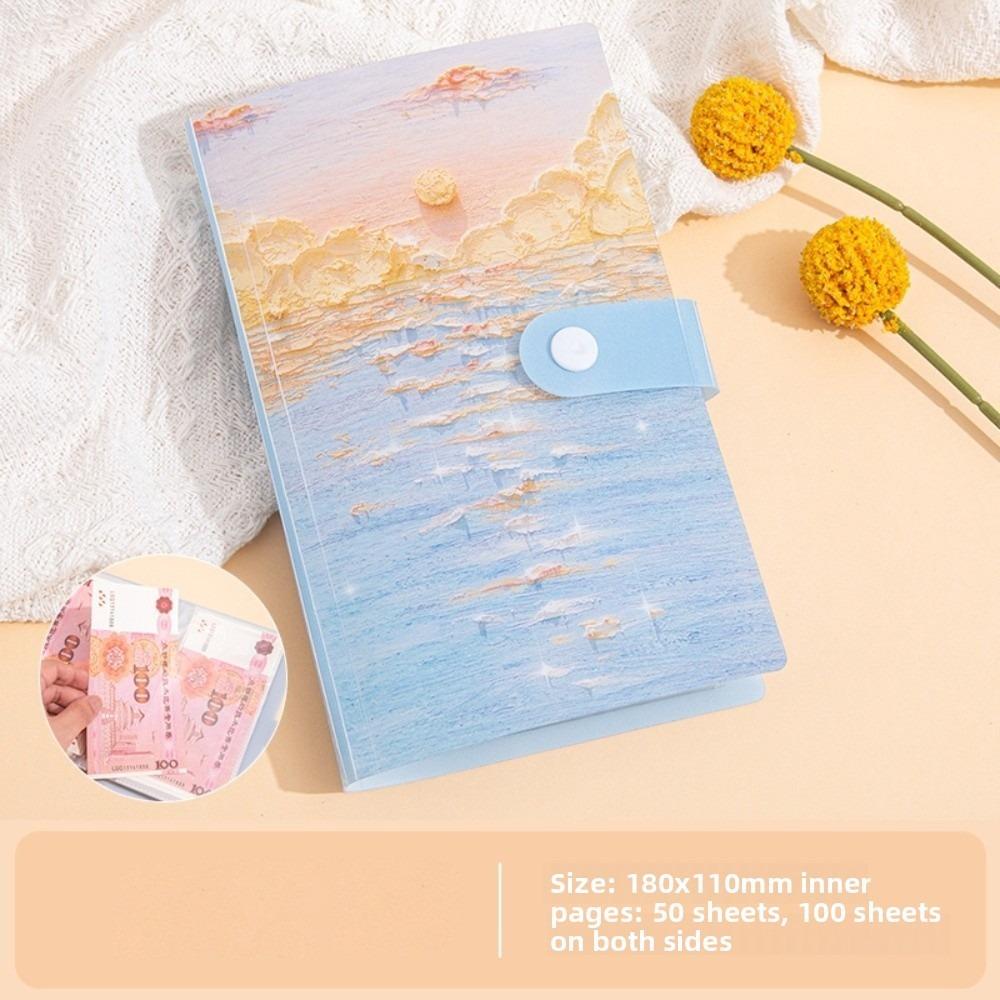 Save Money 100 Envelopes Money Saving Challenge Waterproof Reusable Mini Binder Savings Challenge Oil Painting Budget Binder