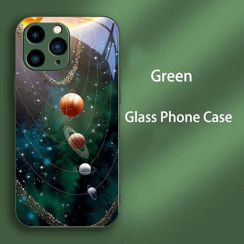 Glass Case For iPhone 16e 16 Pro Max Tempered Glass Fashion Cases For iPhone 11 Pro 12 13 Mini 14 15 Plus Hard PC Phone Cover