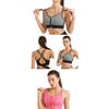 Reggiseni Sportivi da Donna Leggings Top Corto Gilet Cerniera Frontale Taglia Plus Spalline Regolabili Antiurto Palestra Fitness Atletico Reggiseno