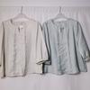 Export Japanese Original Order Round Neck 3/4 Sleeves Pullover Shirt Female Brass Buckle Basic Bottoming Shirt Classic Style Professional