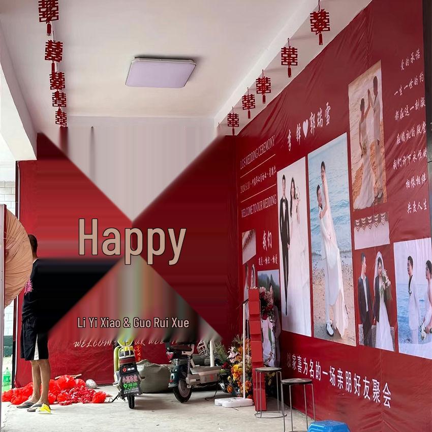 

Красный Свадебный Фотофон, Украшение для помещения/улицы