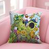 Cartoon P-Plants-vs-Zombie Mini 45*45cm Cushion Cover Pillow Cover Decor Pillowcase Home Pillowcase For Couch Pillow