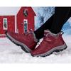 Outdoor Men's Cotton Shoes, Winter High Top Snow Shoes, Hiking Shoes, Waterproof and Plush Snow Boots