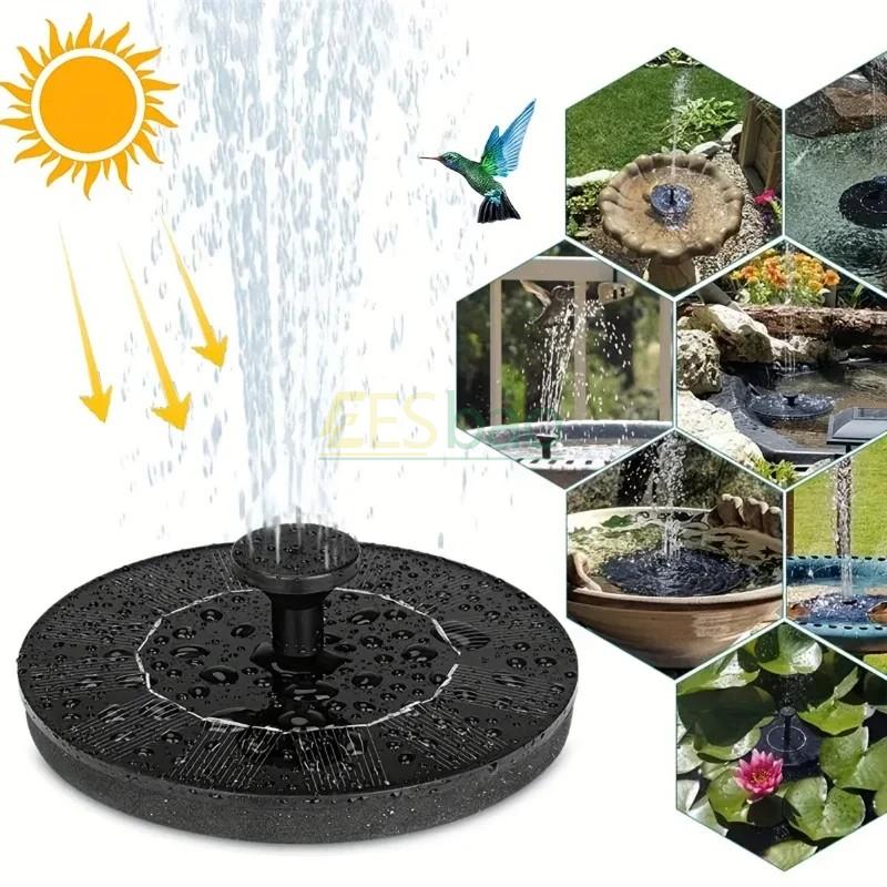 Mini Solcellefontene Basseng Dam Ny Foss Fontene Hageutstyr Dekorasjon Utendørs Solcellefontene Fuglebad 1W/1.4W