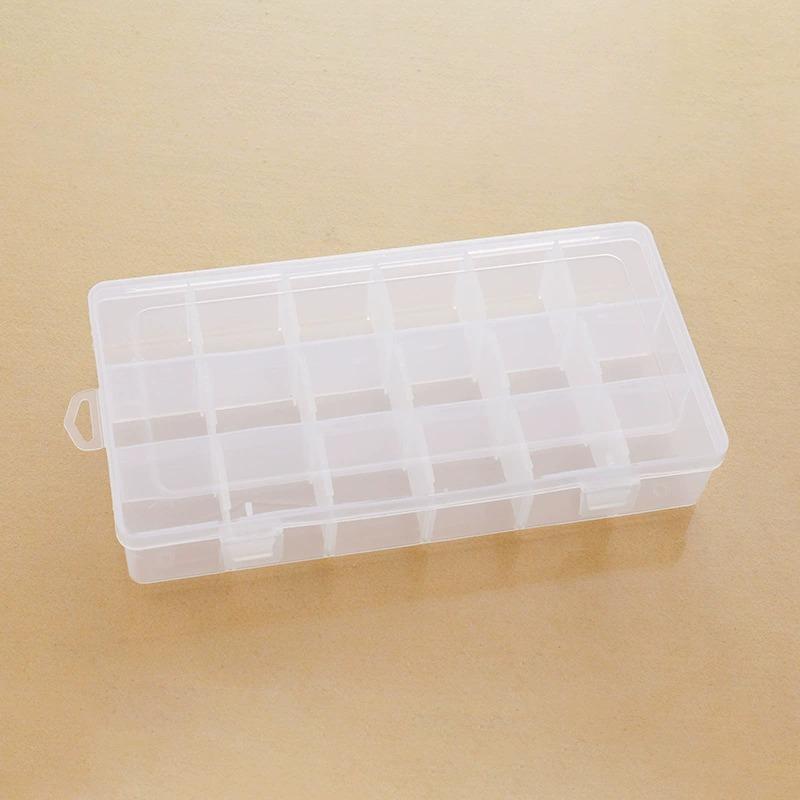 18 Grid Jewelry Earrings Storage Box Detachable Desktop Stationery Storage Supply Dustproof Nail Accessories Classification Box