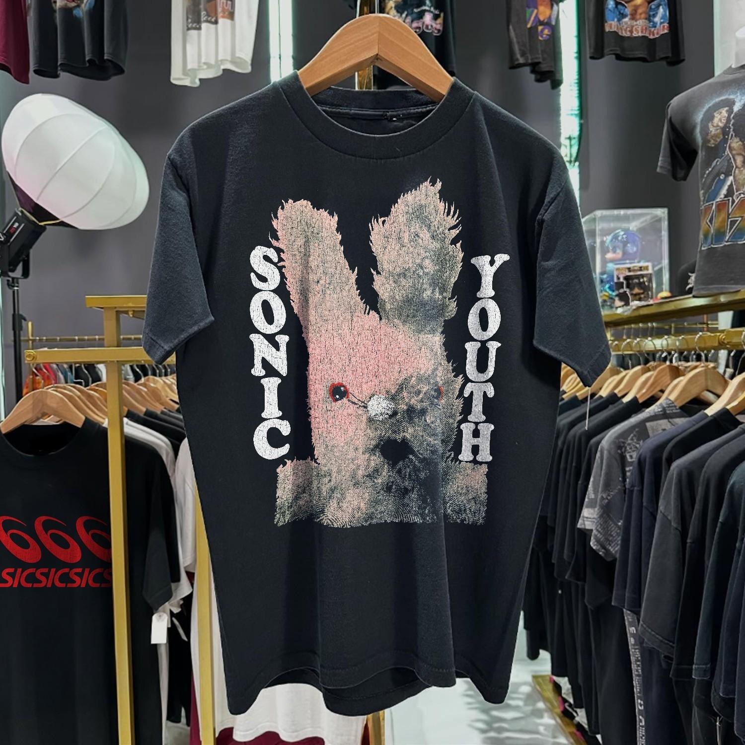 1993 Sonic Youth Bunny Dirty Tour Australian Pacific Rim Classic T-Shirt Black M XL