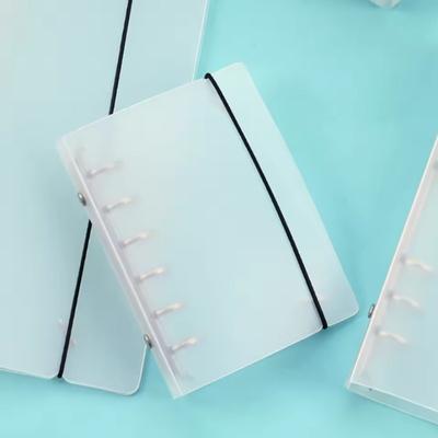 1pc Transparent PP A7 Binder Cover, 6-Ring Refillable Planner Protector, Lightweight Durable for Loose Leaf Notebook