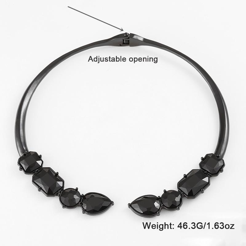 Kenjie Black Multi-Row Tassel Choker Necklace - Romantic and Fashionable Design for Women