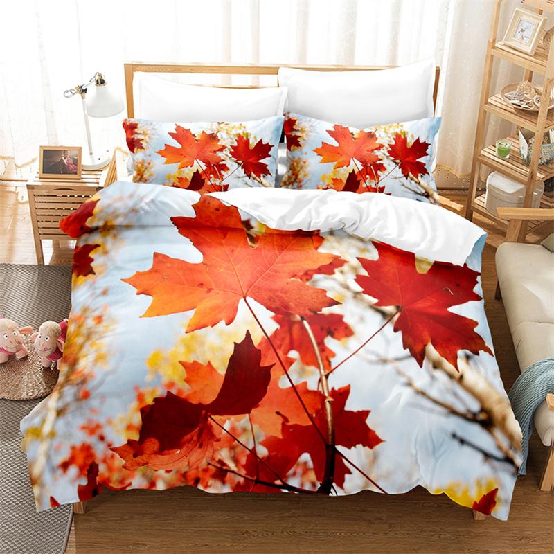 Leaves Bedding Sets Green Plants Duvet Cover Boys Girls Kid‘s Duvet Cover Set King Quilt Cover Bedroom Bed Set Queen Bedding Set