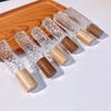 10Ml Wooden Cap Spray Bottle Clear Glass Spray Bottle Perfume Sample Vials Portable Refillable Cosmetic Empty Atomizer Gold Cap