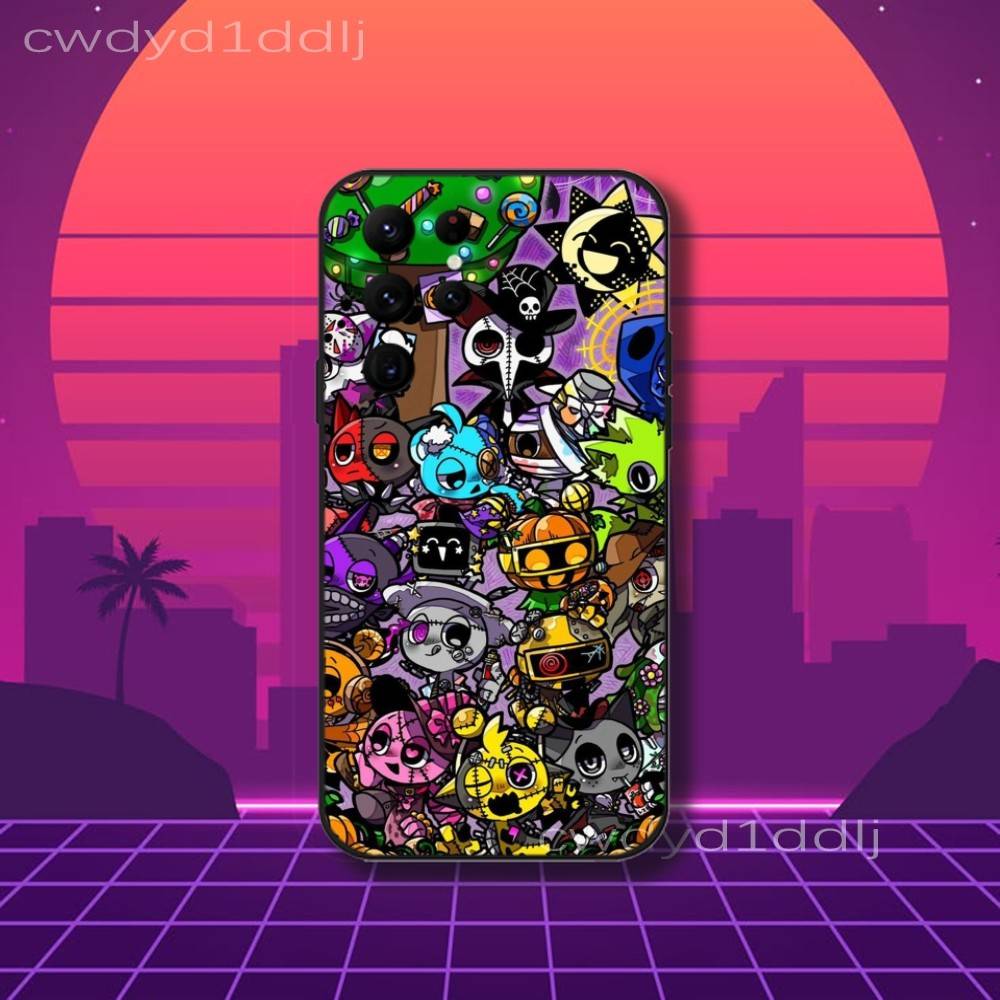 

S-Sprunki Cartoon Phone Case For Samsung S10,S21,FE,S21 ,S26,S25,S24,S23,Ultra,S9,S22,Plus Black Shockproof TPU Samsung S23plus5G