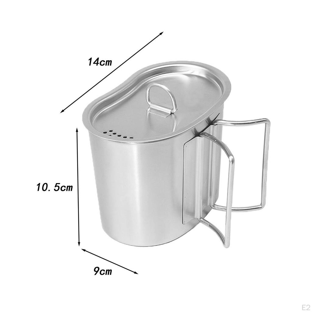 Camping Pot Campfire Cookware Lightweight Stockpot Steamer Steaming Boiling