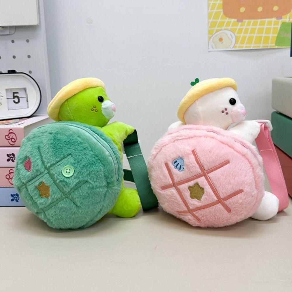 Plush Doll Turtle Doll Shoulder Bag Phone Bag Cartoon Plush Schoolbag  Students