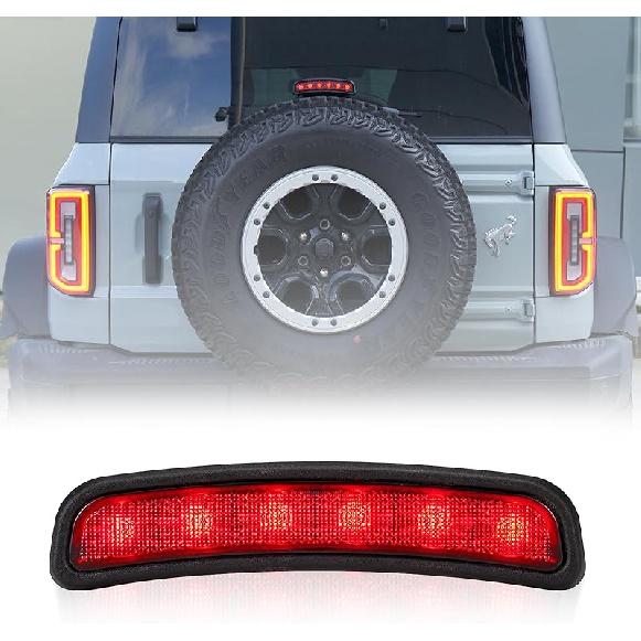 FIERYRED Third Brake Light/Reverse Light Smoked Compatible With 2009-2014 Ford F150 Light,Rear Cab Light,3Rd Lights Power Saving IP67 Waterproof