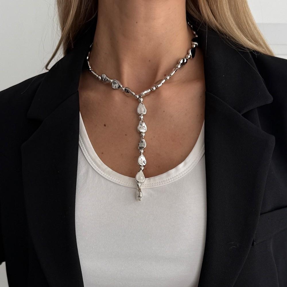 Adjustable Irregular Necklace Vintage Y-shaped Necklace Choker Necklace Daily Jewelry Accessories