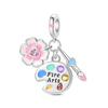 Travel Style Airplane Camera Luggage Charm Bead Jewelry Necklace Bracelet Accessory Set